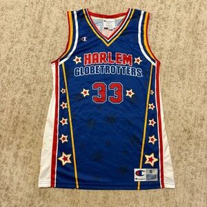 Harlem GLOBETROTTERS jersey #33 BULL BULLARD signed SMALL Blue Red White